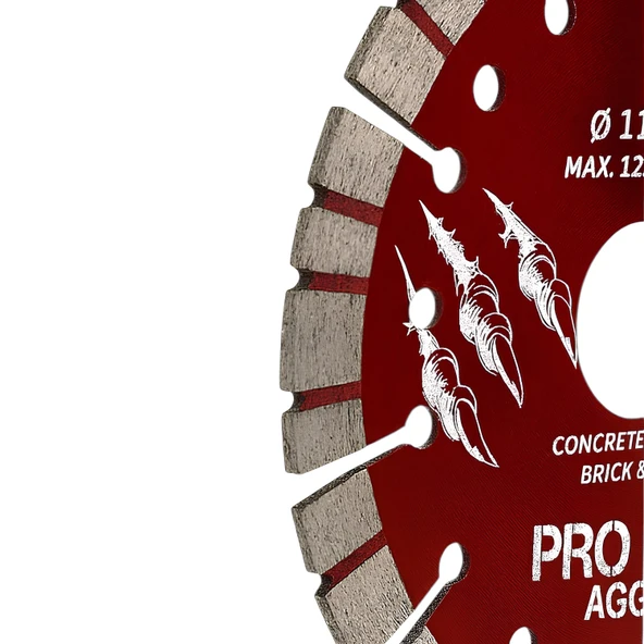 115x22.23 mm Turbo Segment Elmas Kesme Diski Avuç Taşlama Seramik Beton Granit Tuğla Blok İçin Uygun - Resim 2