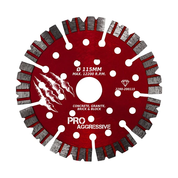 115x22.23 mm Turbo Segment Elmas Kesme Diski Avuç Taşlama Seramik Beton Granit Tuğla Blok İçin Uygun - Resim 4