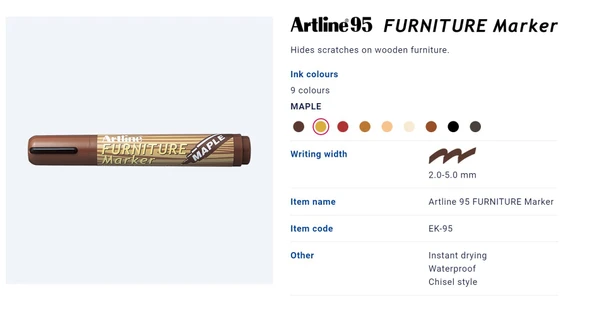 Ahşap Rötuş Kalemi | Mobilya Tamiri ve Rötuş Boyası Akçaağaç - Maple (EK95) - Resim 3