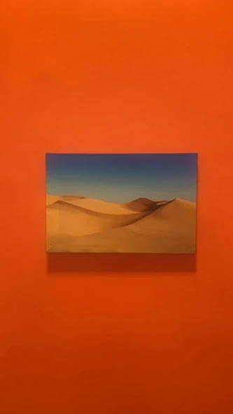 Çöl Manzaralı Natürel Tasarım Ahşap Çerçeve Ev İşyeri Ofis Duvar Dekorasyon Kanvas Tablo MNZ5 - Resim 2