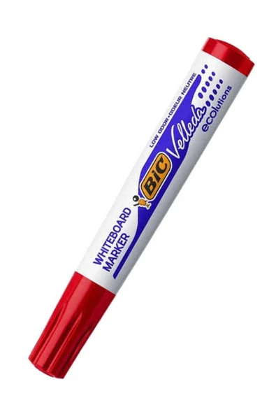 Bic Velleda 1701 Eco Tahta Kalemi Yuvarlak Uç Kırmızı 904939