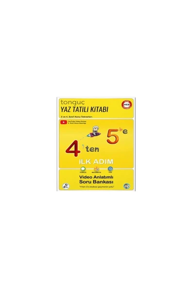 Tonguç 4 ten 5 e Yaz Tatil Kitabı Video Anlatımlı Soru Bankası