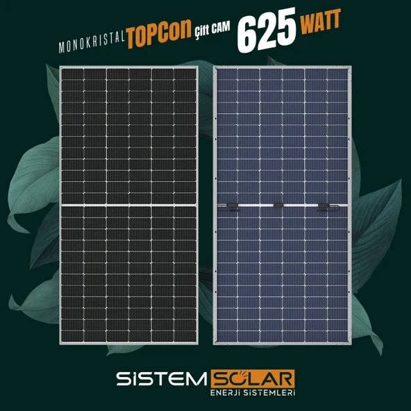 Sistem Solar TOPCon 625w Watt Güneş Paneli Monokristal Paletli - 3