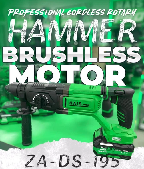 HaisPro Profesyonel Akülü Darbeli Kırıcı Delici Matkap 21 V 4.0 Ah Çift Akü ZA-DS-195 - Resim 3