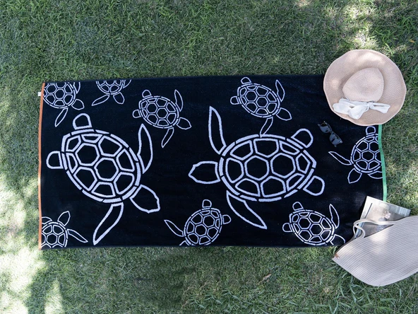 Kadife Tropik Desenli 90x180 cm Outlet Plaj Havlusu Baveno ürün görseli