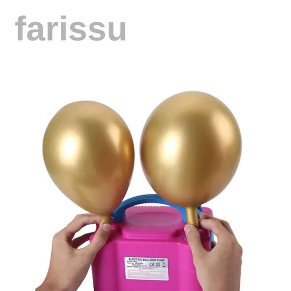 Yüksek Performanslı Çift Çıkışlı Elektrikli Balon Şişirme Pompası (220V - AB Fişli) - 5