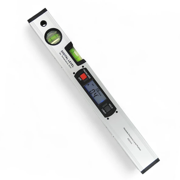 Dijital Lcd Ekranlı Su Terazisi 40 cm 400mm Hassas Elektronik Açı Ölçer Alüminyum Gövde Gönye Cihazı - 8