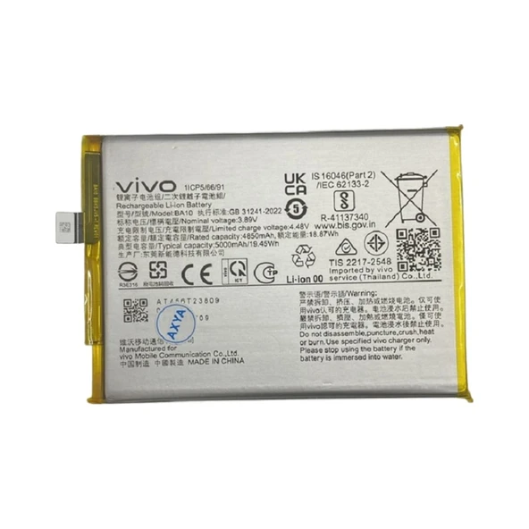 Vivo Y28 / Y17s Pil Batarya Ba10 5000 Mah ürün görseli