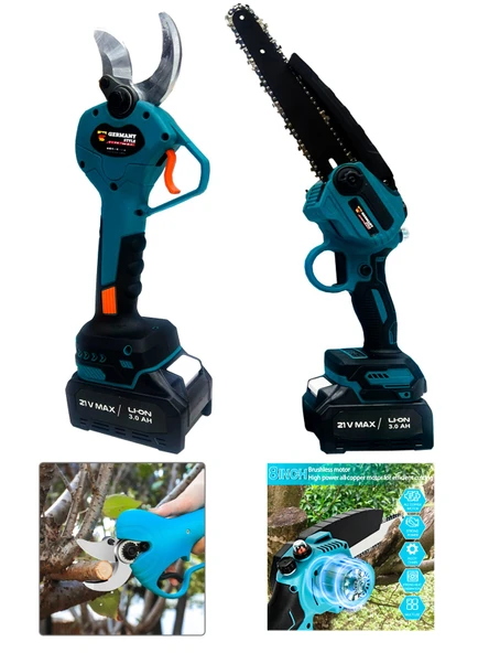 Germany Style 50 mm Budama Makası 24 cm Palalı Budama Testeresi Ağaç Kesme Dal Budama Makinesi - 2