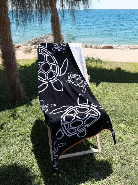 Kadife Tropik Desenli 90x180 cm Outlet Plaj Havlusu Baveno - 4