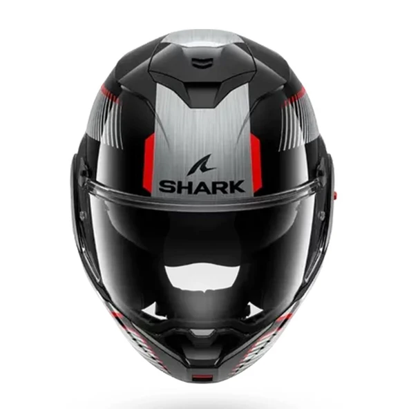 SHARK OXO SIKTER SİYAH GRİ KIRMIZI ÇENE AÇILIR KASK - Resim 2