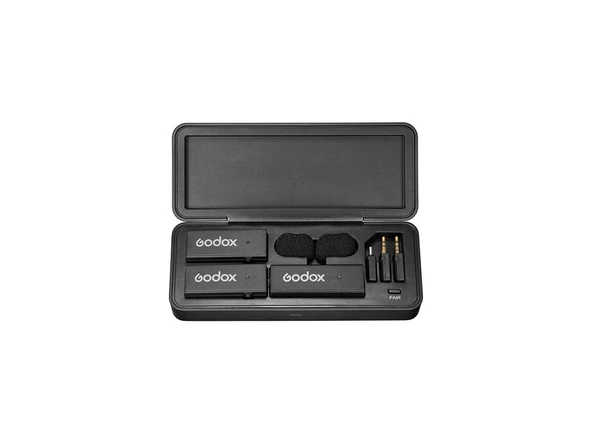 Godox MoveLink Mini Kablosuz Mikrofon Kit2 (Type-C Uyumlu/Siyah) - 9