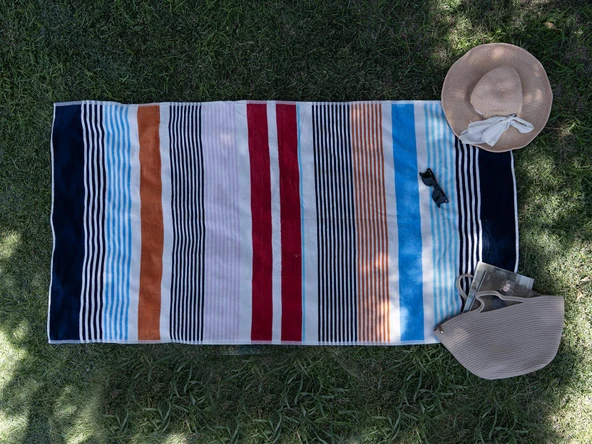 Kadife Tropik Desenli 90x180 cm Outlet Plaj Havlusu Baveno - 6