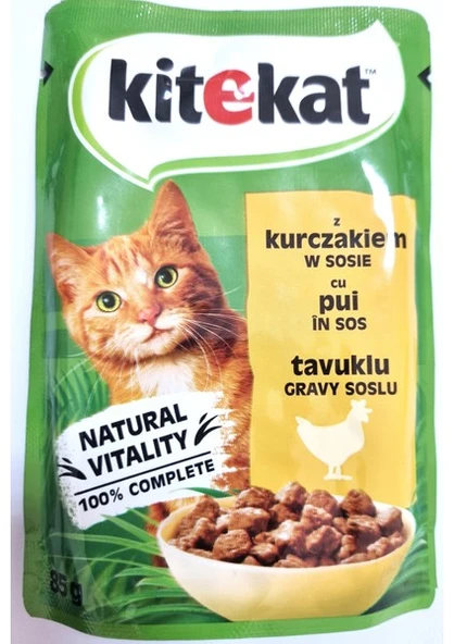 Kitekat Tavuklu Yaş Mama Pouch 85 gr 28 Adet