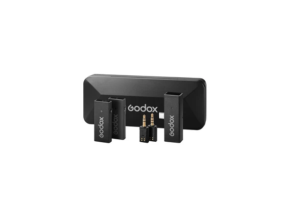 Godox MoveLink Mini Kablosuz Mikrofon Kit2 (Type-C Uyumlu/Siyah) - 2