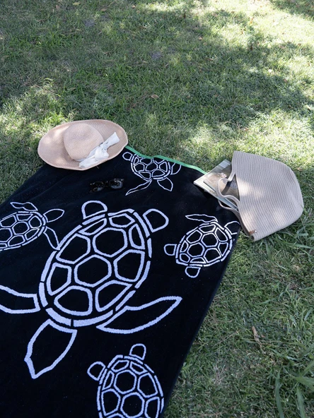 Kadife Tropik Desenli 90x180 cm Outlet Plaj Havlusu Baveno - 2