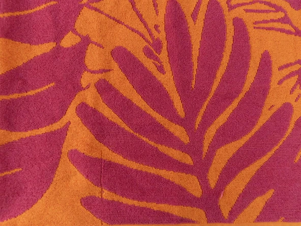 Kadife Tropik Desenli 90x180 cm Outlet Plaj Havlusu Baveno - 12