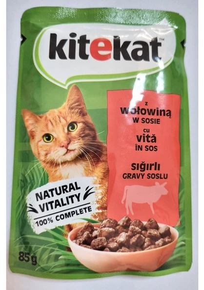 Kitekat Pouch Yaş Mama Sığır Etli 85 gr x 28 Adet
