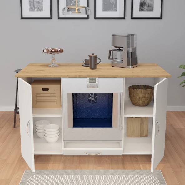 145LİK ANKASTRE ADA, MUTFAK ADASI, MUTFAK MASASI, MUTFAK DOLABI, ANKASTRE FIRIN DOLABI, KİLER DOLABI - 3