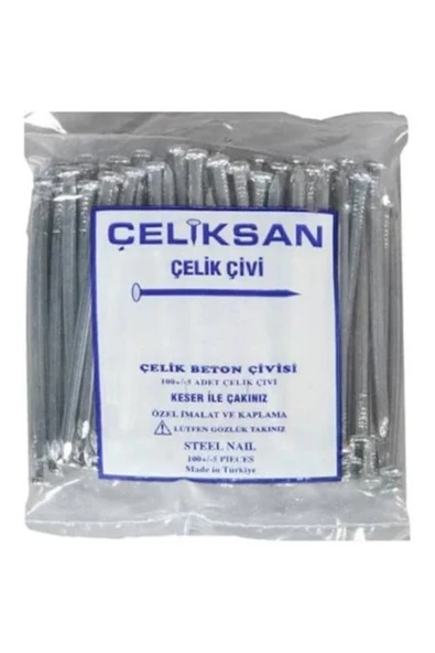 ÇELİKSAN BETON ÇİVİSİ BEYAZ OLUKLU 8 CM