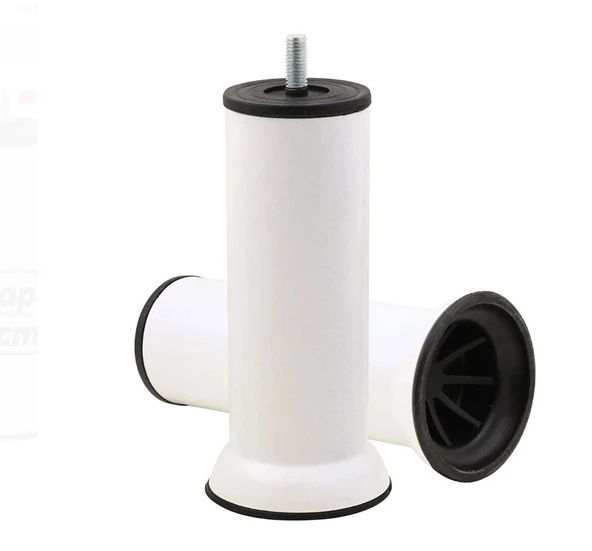 Mobilya Kanepe Baza Koltuk Çekyat Yükseltme Ayağı Plastik, İnce Diş M8 Beyaz, 15 Cm 4 Adet - Resim 5