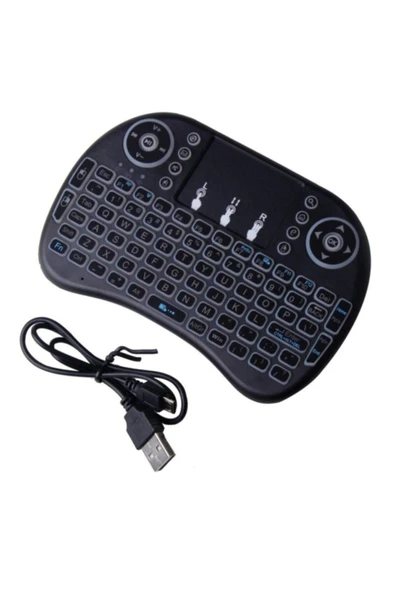 PİRANHA 2385 KABLOSUZ SMART TV MİNİ KLAVYE MOUSE IŞIKLI ŞARJLI