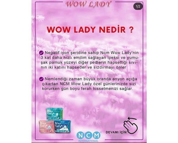 NCM WOW LADY GÜNLÜK PED - Resim 2