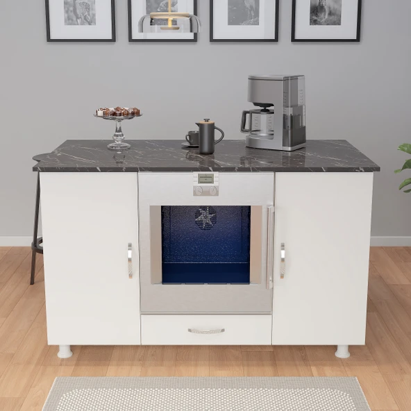 145LİK ANKASTRE ADA, MUTFAK ADASI, MUTFAK MASASI, MUTFAK DOLABI, ANKASTRE FIRIN DOLABI, KİLER DOLABI - 4