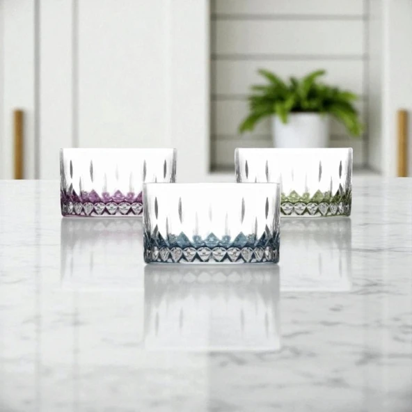 Lav Odin Renkli 3lü Çerezlik Kase 260 cc