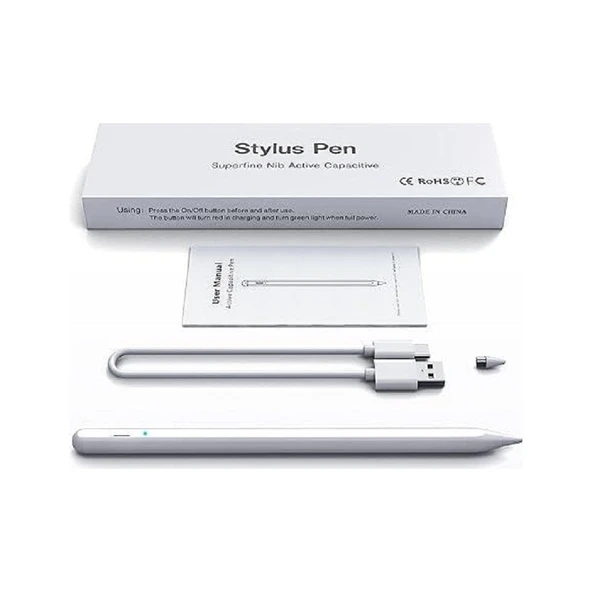 Asia Üniversal Stylus Pen Dokunmatik Kalem Ios+androıd Uyumlu Kalem Beyaz - 2