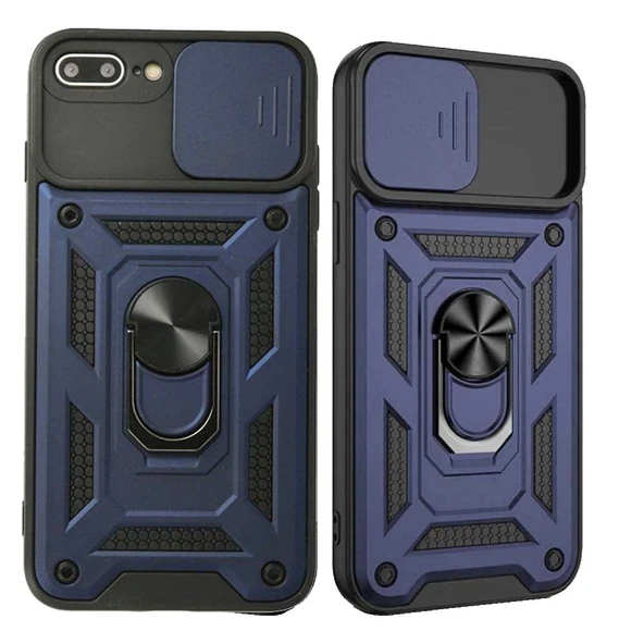 Apple iPhone 7 Plus / 8 Plus Uyumlu Kızaklı Kamera Korumalı Tank Kılıf ürün görseli 1