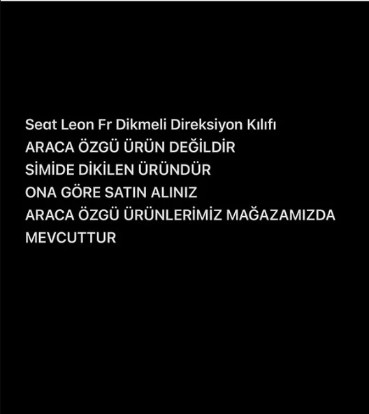 Seat Leon ORJİNAL FR Dikmeli Direksiyon Kılıfı (Simit Kısmına Dikilir Araca Özgü DEĞİLDİR) - Resim 5