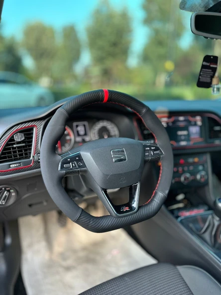 Seat Leon ORJİNAL FR Dikmeli Direksiyon Kılıfı (Simit Kısmına Dikilir Araca Özgü DEĞİLDİR) ürün görseli