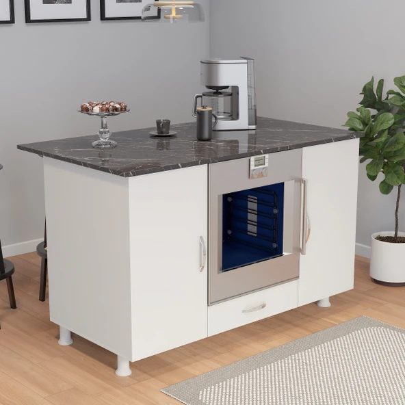 145LİK ANKASTRE ADA, MUTFAK ADASI, MUTFAK MASASI, MUTFAK DOLABI, ANKASTRE FIRIN DOLABI, KİLER DOLABI