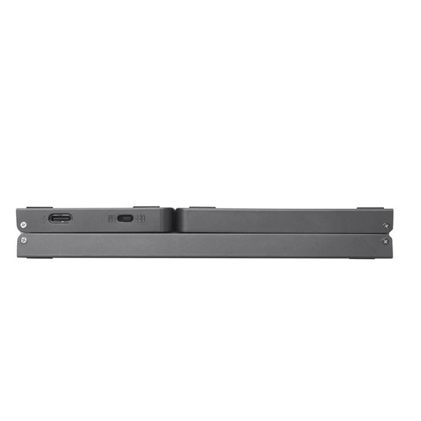Katlanabilir Siyah Her Cihaza Bluetooth İle Uyumlu Portatif  Taşınabilir Dokunmatik Mini Klavye - 5