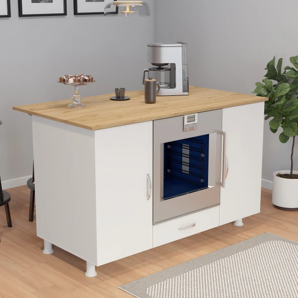 145LİK ANKASTRE ADA, MUTFAK ADASI, MUTFAK MASASI, MUTFAK DOLABI, ANKASTRE FIRIN DOLABI, KİLER DOLABI