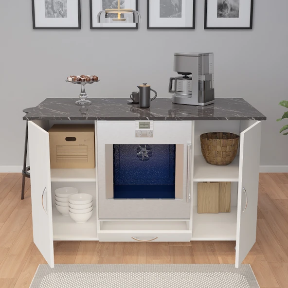 145LİK ANKASTRE ADA, MUTFAK ADASI, MUTFAK MASASI, MUTFAK DOLABI, ANKASTRE FIRIN DOLABI, KİLER DOLABI - 3