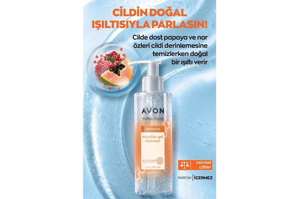 TRUE RADİANCE MİCELLAR NAR VE PAPAYA ÖZLÜ JEL TEMİZLEYİCİ 195 ML. - 2