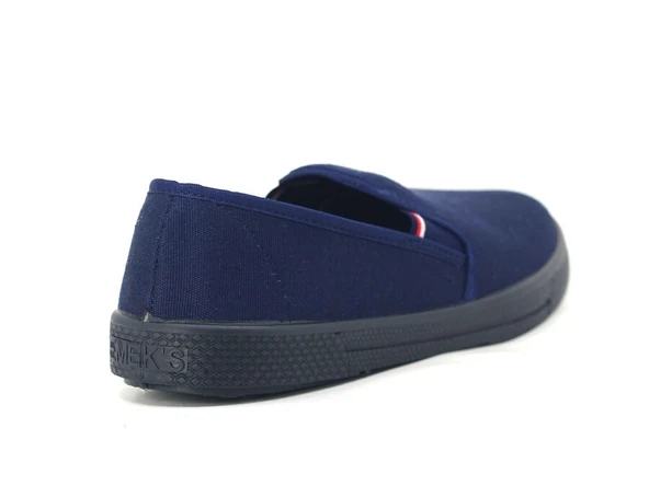 Bağcıksız Nefes alır Yazlık Keten Erkek Ayakkabı Lacivert TarzEMK - Resim 3