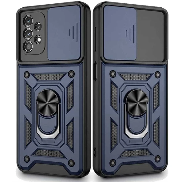 Samsung A71 Uyumlu Kızaklı Kamera Korumalı Tank Kılıf - Resim 2