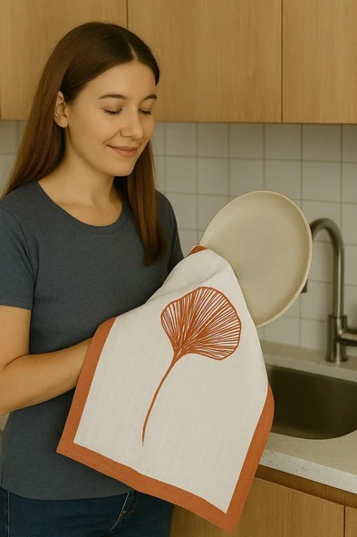 Müslin Kurulama Bezi 3'lü Set Desenli Yumuşak ve Emici Mutfak Havlusu - 3