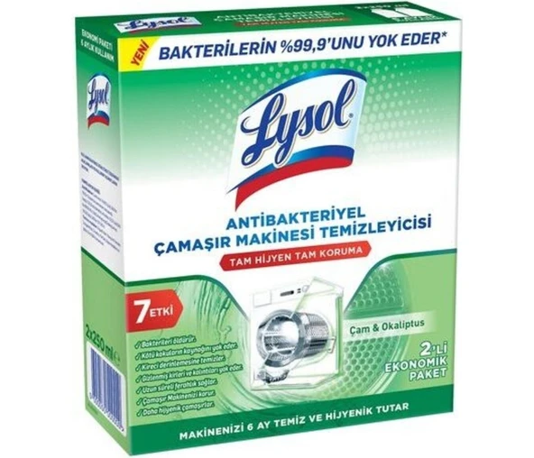 LYSOL ANTİBAKTERİYEL ÇAMAŞIR MAKİNESİ TEMİZLEYİCİ ÇAM VE OKALİPTUS FERAHLIĞI 250 ML - 2