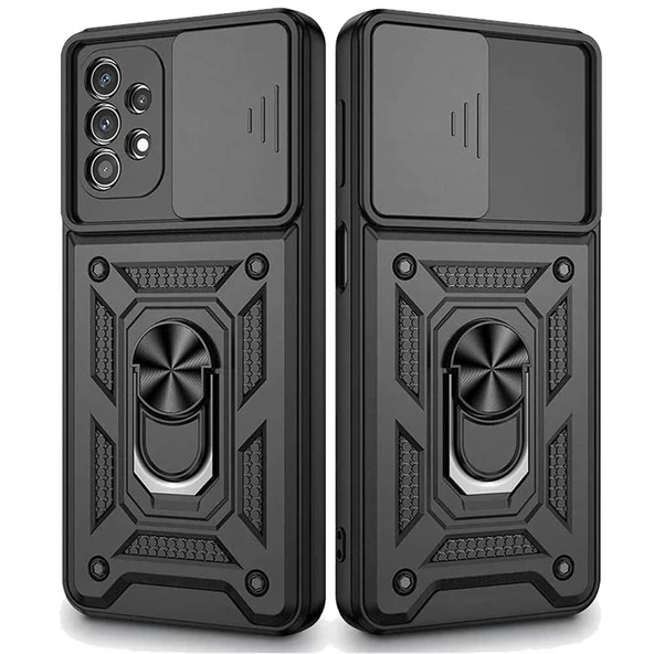 Samsung A71 Uyumlu Kızaklı Kamera Korumalı Tank Kılıf - Resim 5