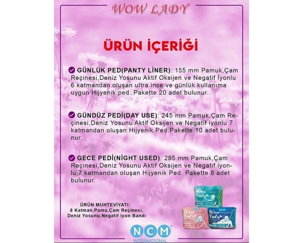 NCM WOW LADY GÜNLÜK PED - Resim 3