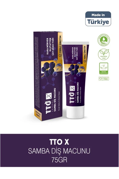 TTO X Samba Kara Mürverli Ferah Nefes 75 ml Diş Macunu
