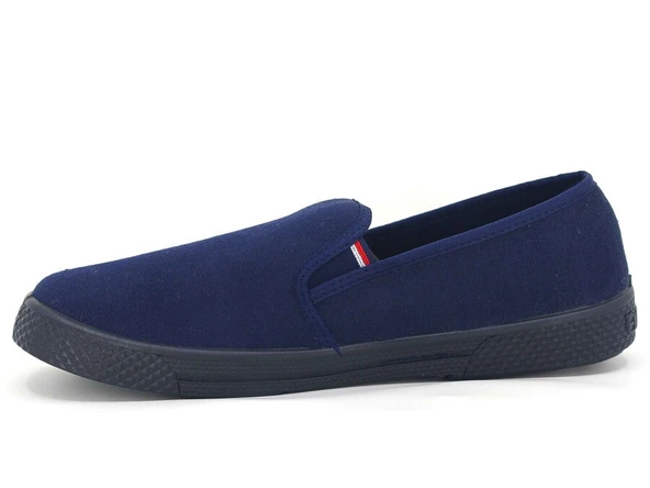 Bağcıksız Nefes alır Yazlık Keten Erkek Ayakkabı Lacivert TarzEMK - Resim 2