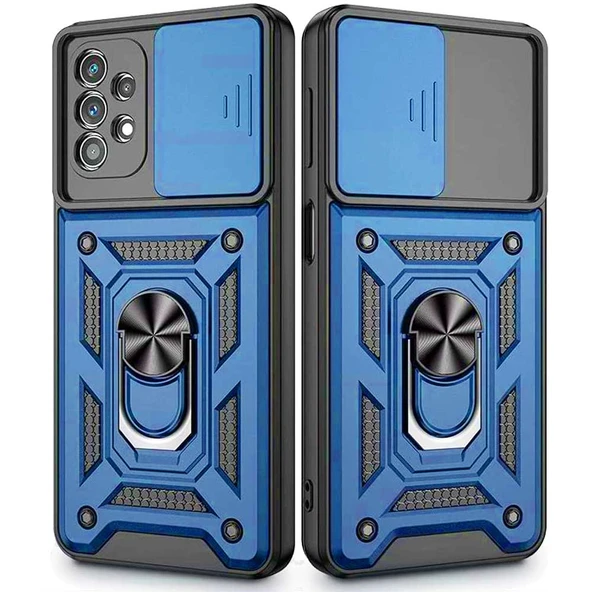 Samsung A71 Uyumlu Kızaklı Kamera Korumalı Tank Kılıf - Resim 3