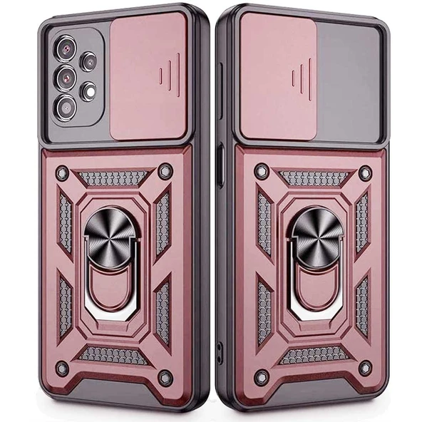 Samsung A71 Uyumlu Kızaklı Kamera Korumalı Tank Kılıf - Resim 4