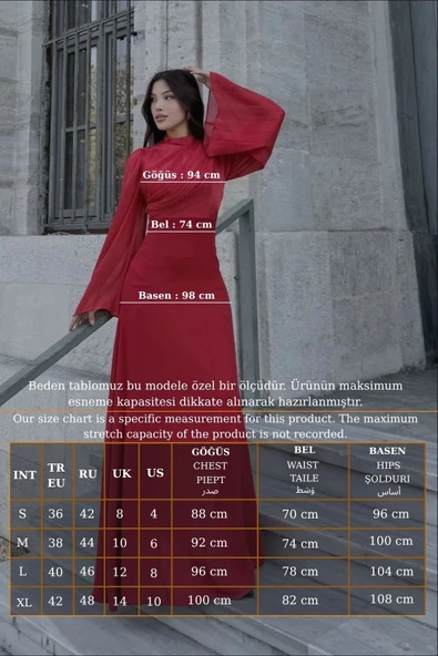 Göğüs Büzgü Detaylı Arkadan Bağlamalı Abiye Elbise 2287-Beyaz - Resim 7