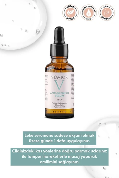 VİAVİOR VELA LEKE KARŞITI ARBUTİN CİLT SERUMU VEGAN NEMLENDİRİCİ AYDINLATICI PÜRÜZSÜZLEŞTİRİCİ 30ML - 4